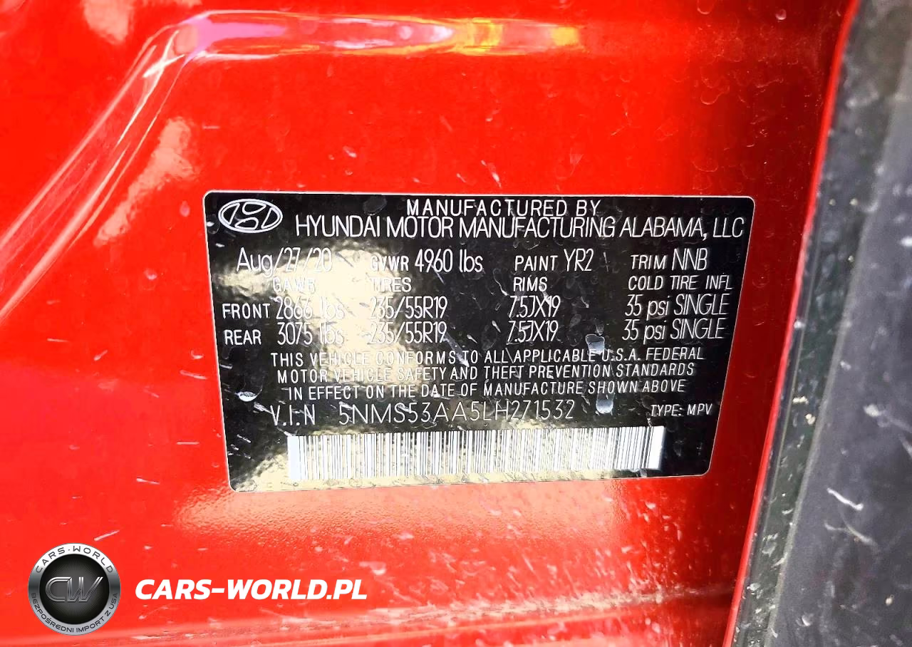2020 Hyundai Santa Fe Limited VIN:5NMS53AA5LH271532 - 13