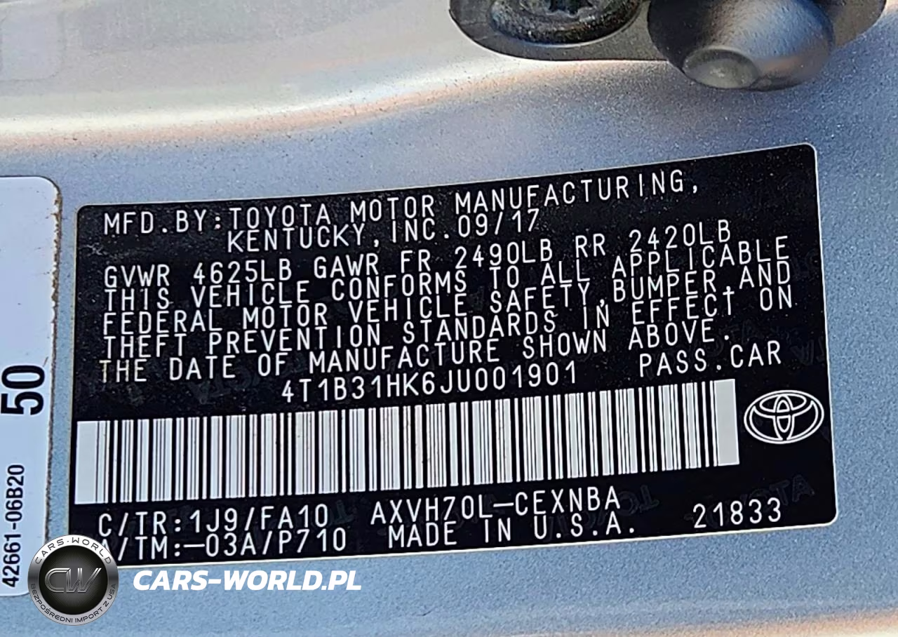 2018 Toyota Camry Le VIN:4T1B31HK6JU001901 - 12