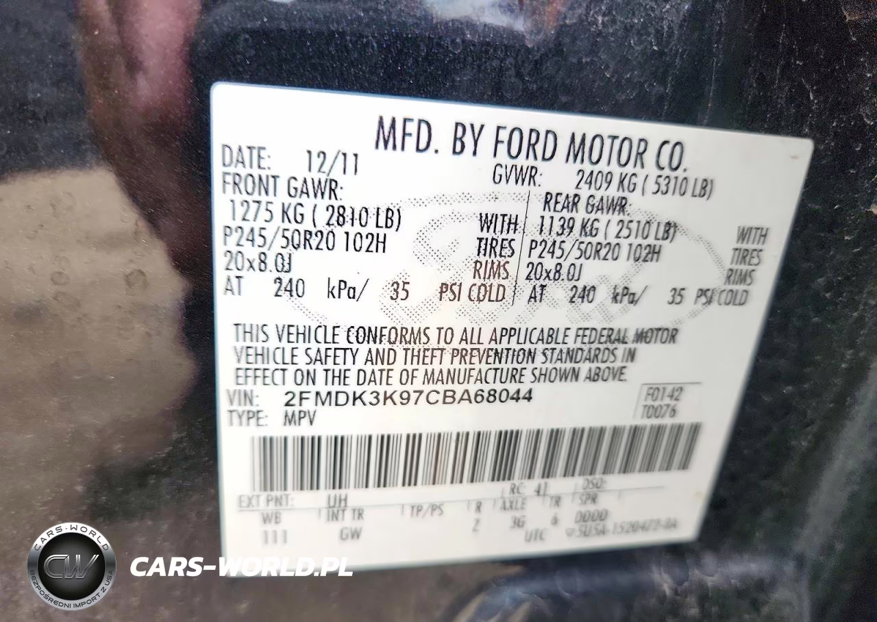 2012 Ford Edge Limited VIN:2FMDK3K97CBA68044 - 14