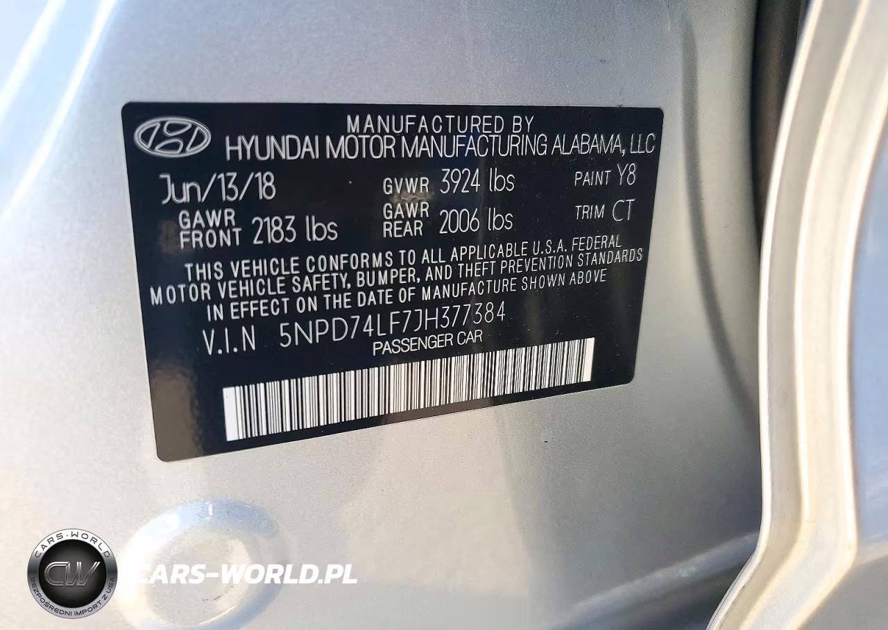 2018 Hyundai Elantra Se VIN:5NPD74LF7JH377384 - 12
