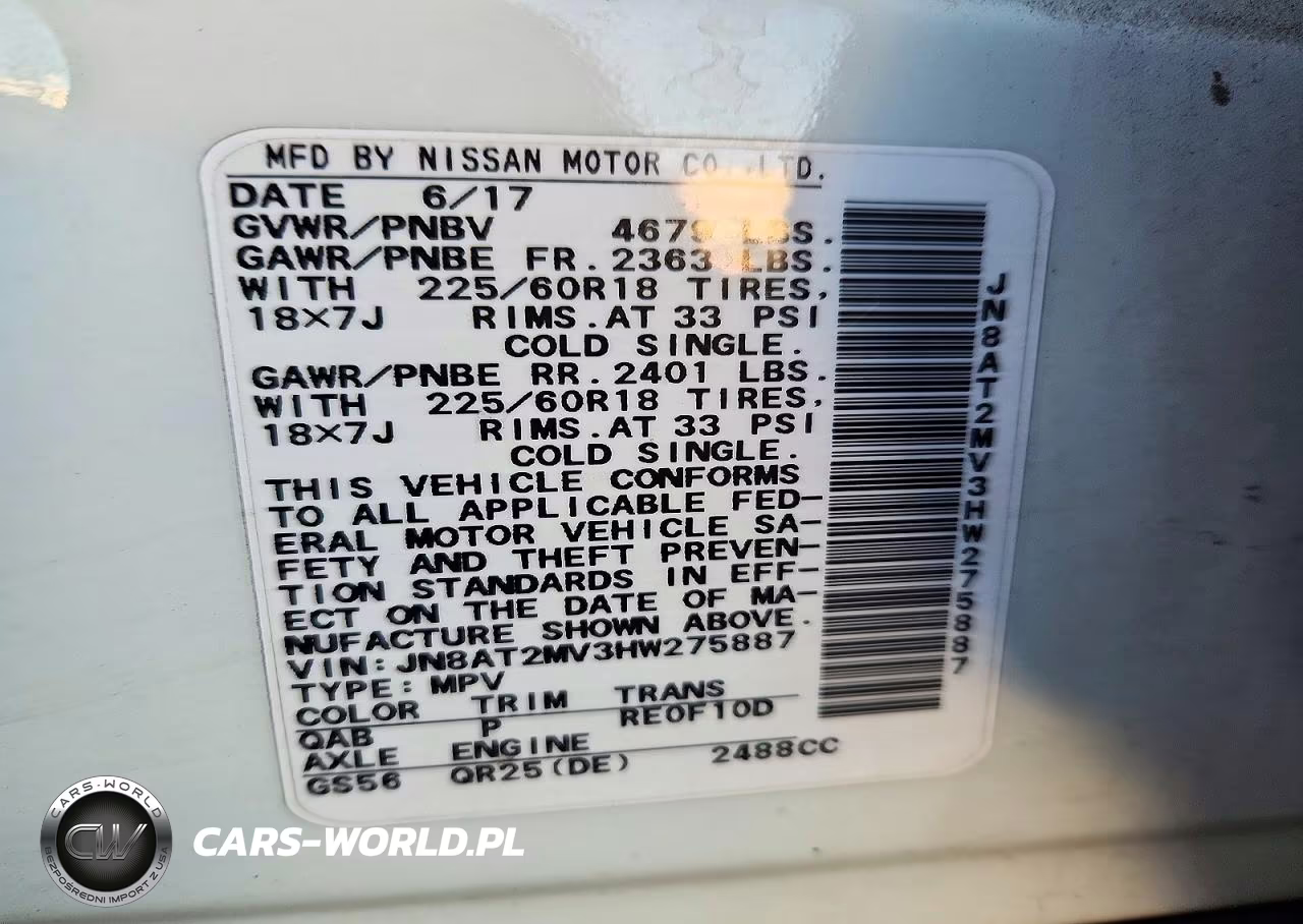 2017 Nissan Rogue Sl VIN:JN8AT2MV3HW275887 - 13