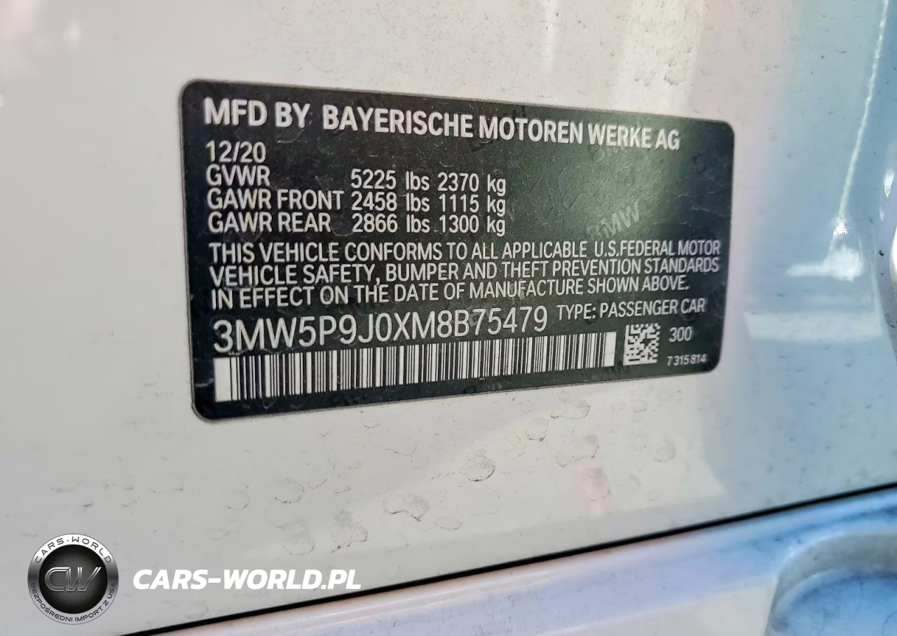 2021 BMW 330Xe VIN:3MW5P9J0XM8B75479 - 12