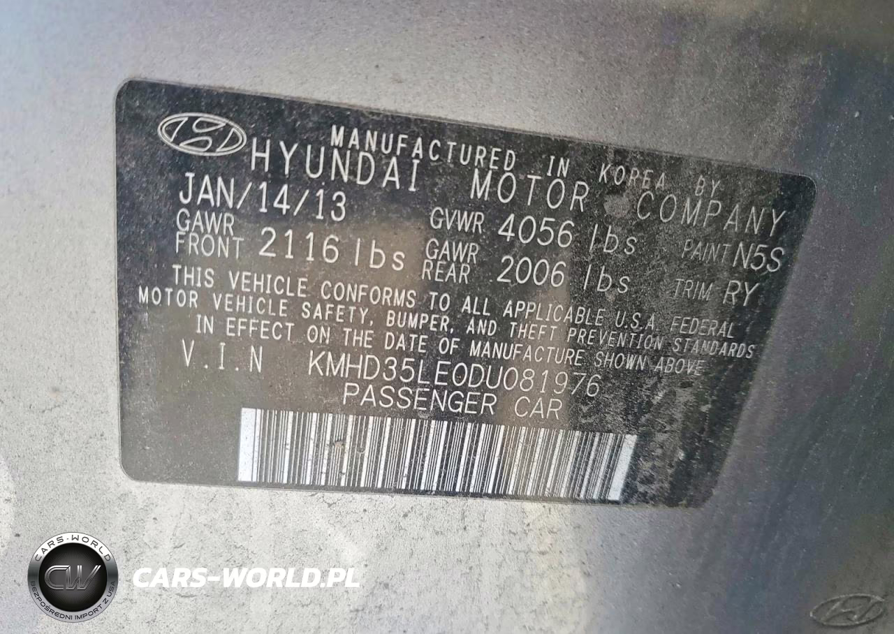 2013 Hyundai Elantra Gt VIN:KMHD35LE0DU081976 - 12