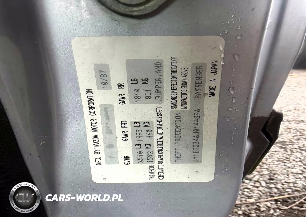 1988 Mazda 323 Gtx Awd VIN:JM1BF2346J0144896 - 12