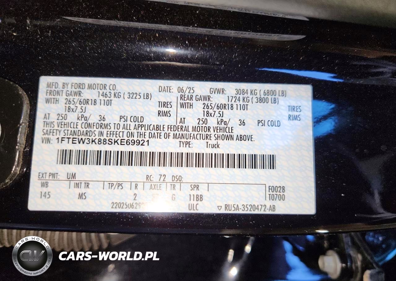 2025 Ford F150 Xlt VIN:1FTEW3K88SKE69921 - 12