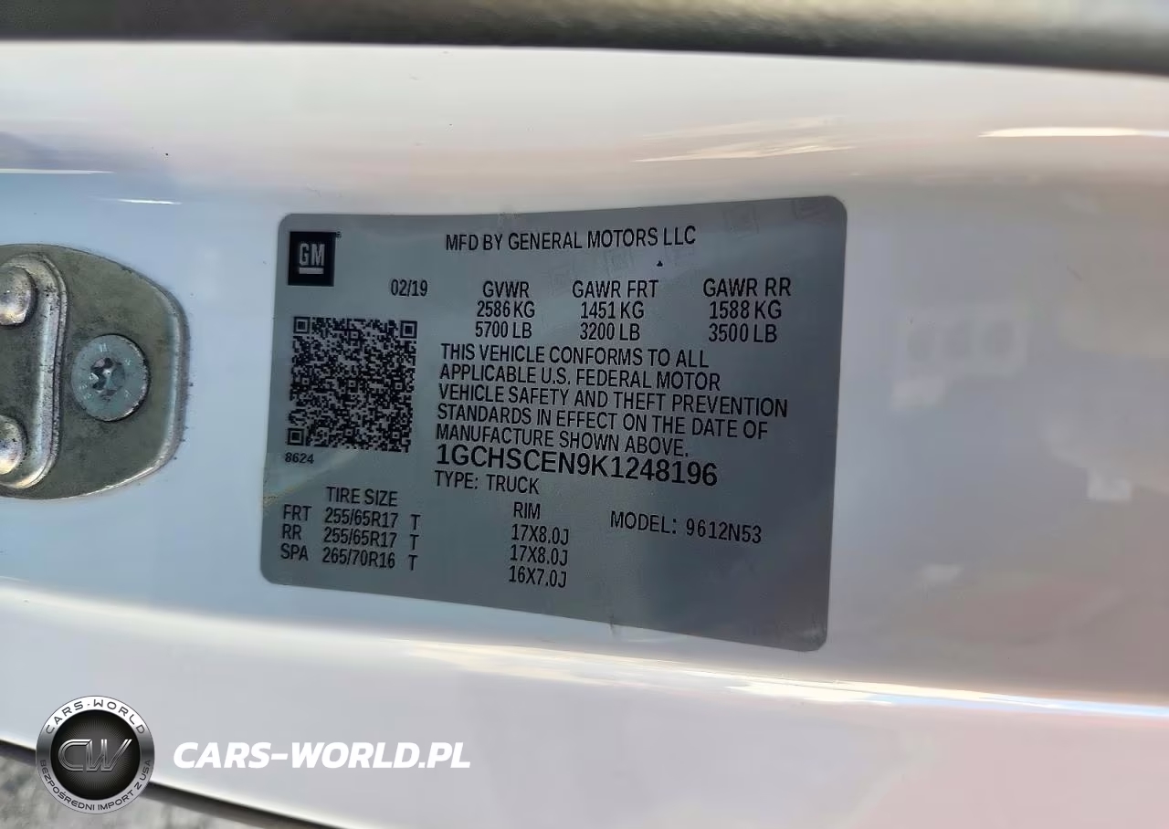 2019 Chevrolet Colorado Lt VIN:1GCHSCEN9K1248196 - 12