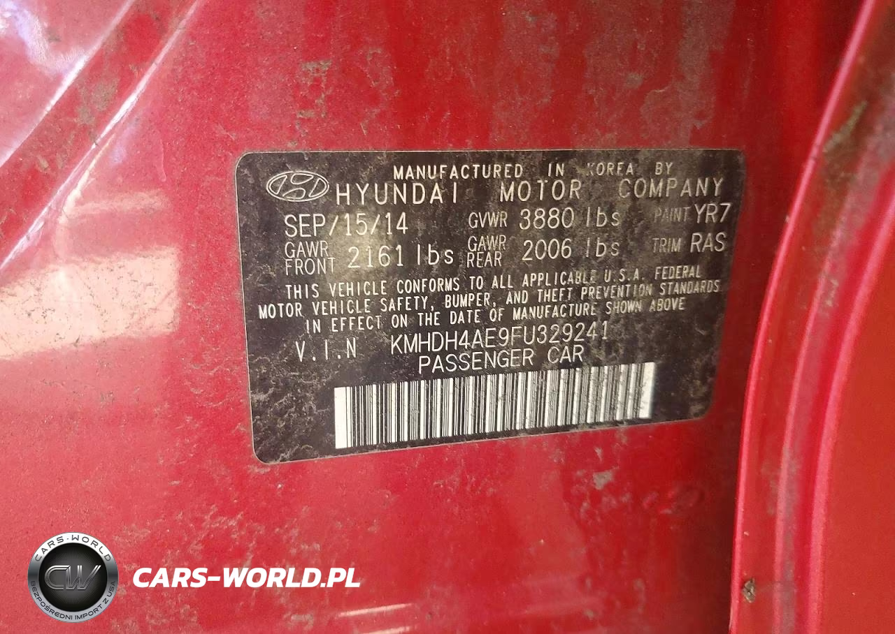 2015 Hyundai Elantra Se VIN:KMHDH4AE9FU329241 - 12