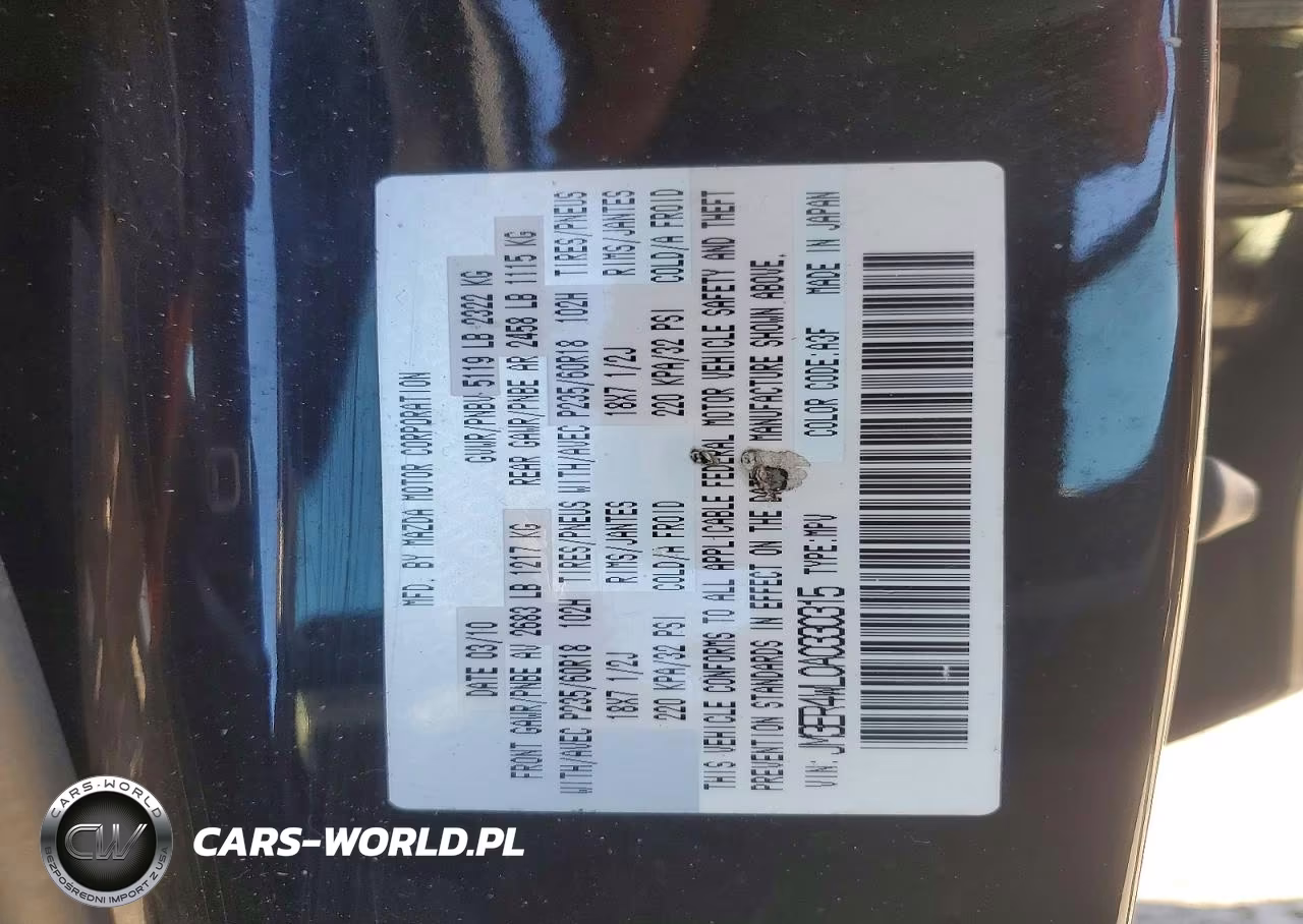 2010 Mazda Cx-7 VIN:JM3ER4WL0A0330315 - 13