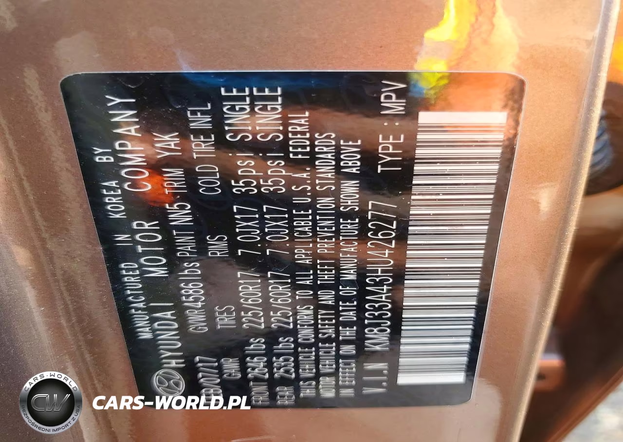 2017 Hyundai Tucson Se VIN:KM8J33A43HU426277 - 12