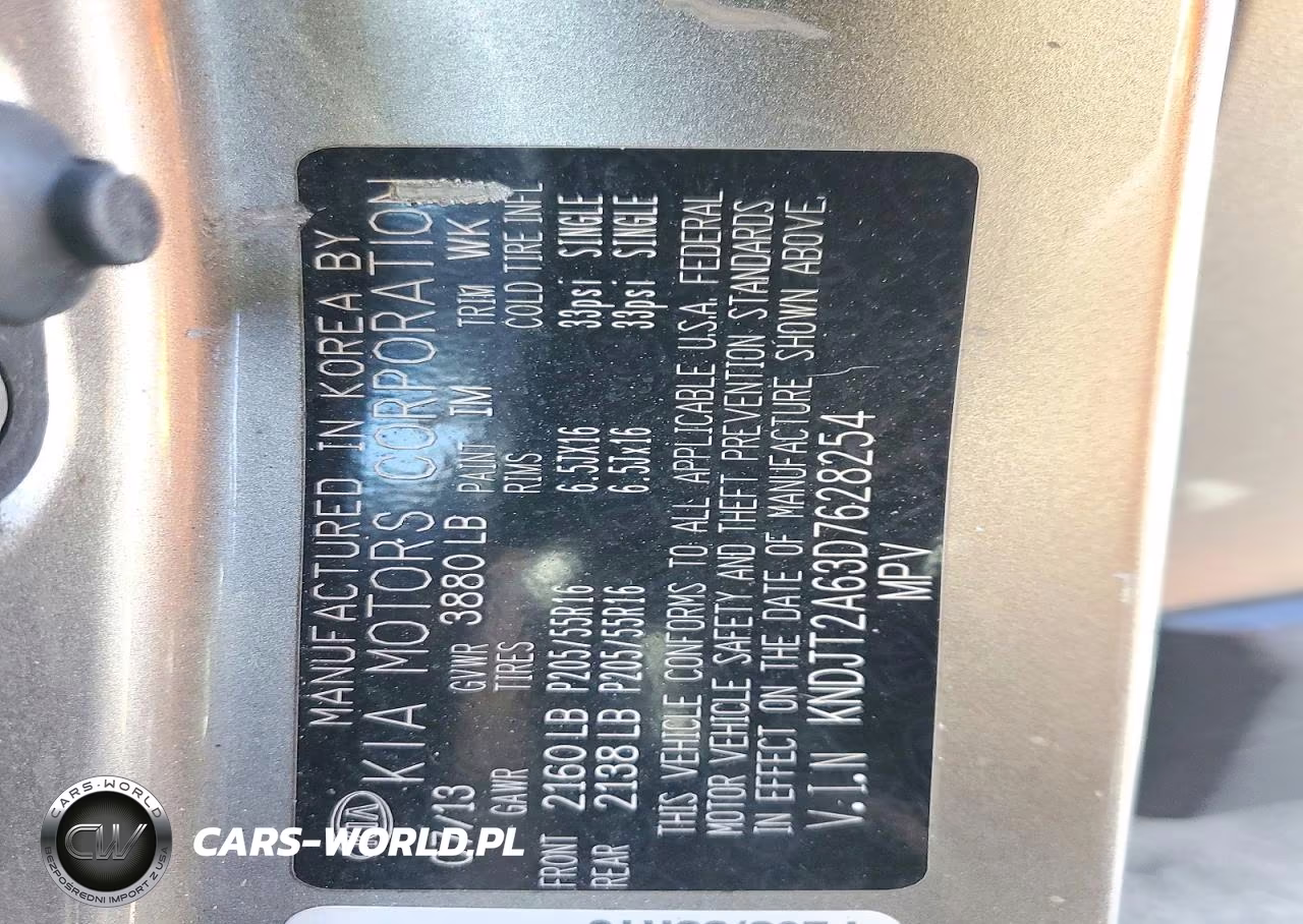 2013 Kia Soul + VIN:KNDJT2A63D7628254 - 14
