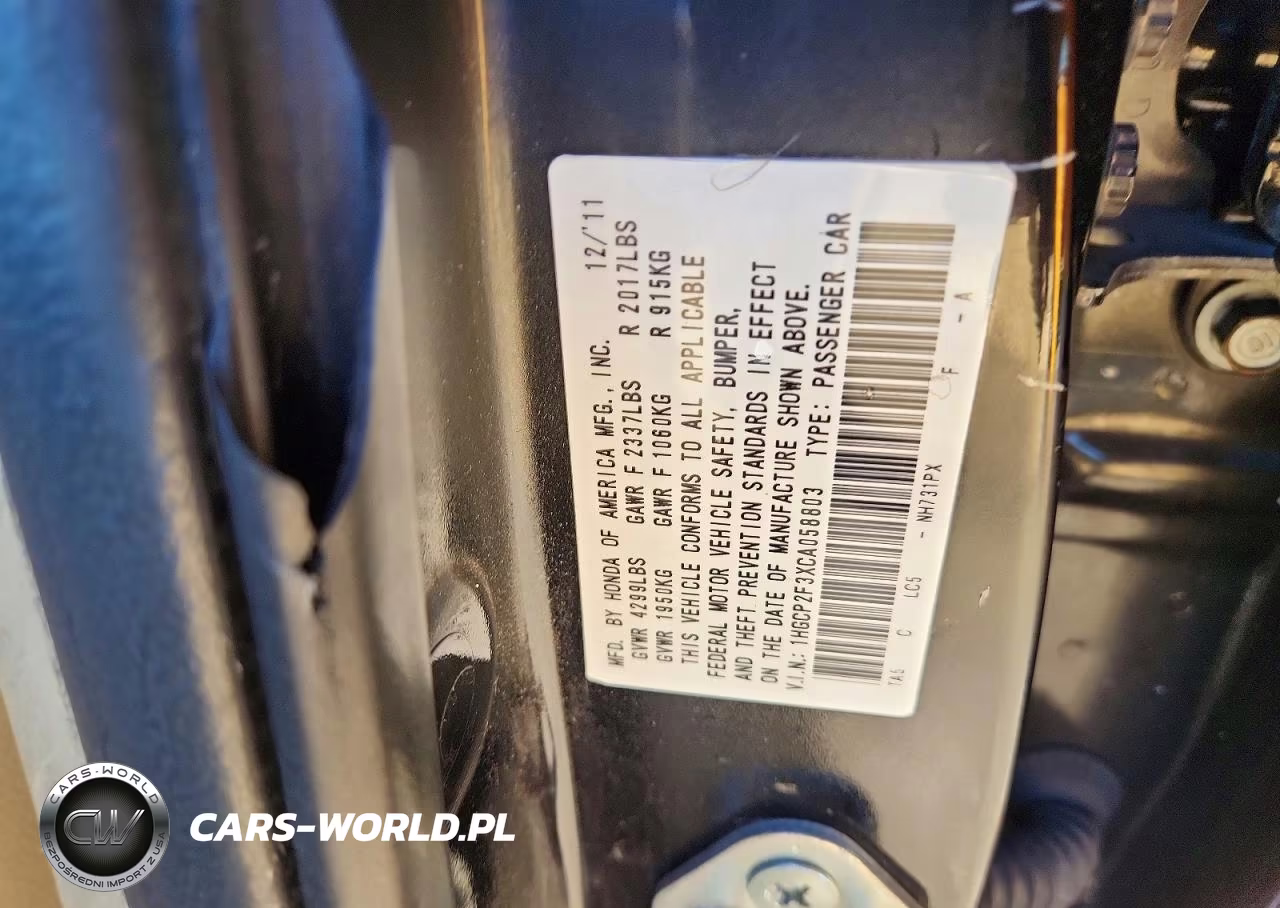 2012 Honda Accord Lx VIN:1HGCP2F3XCA058803 - 13