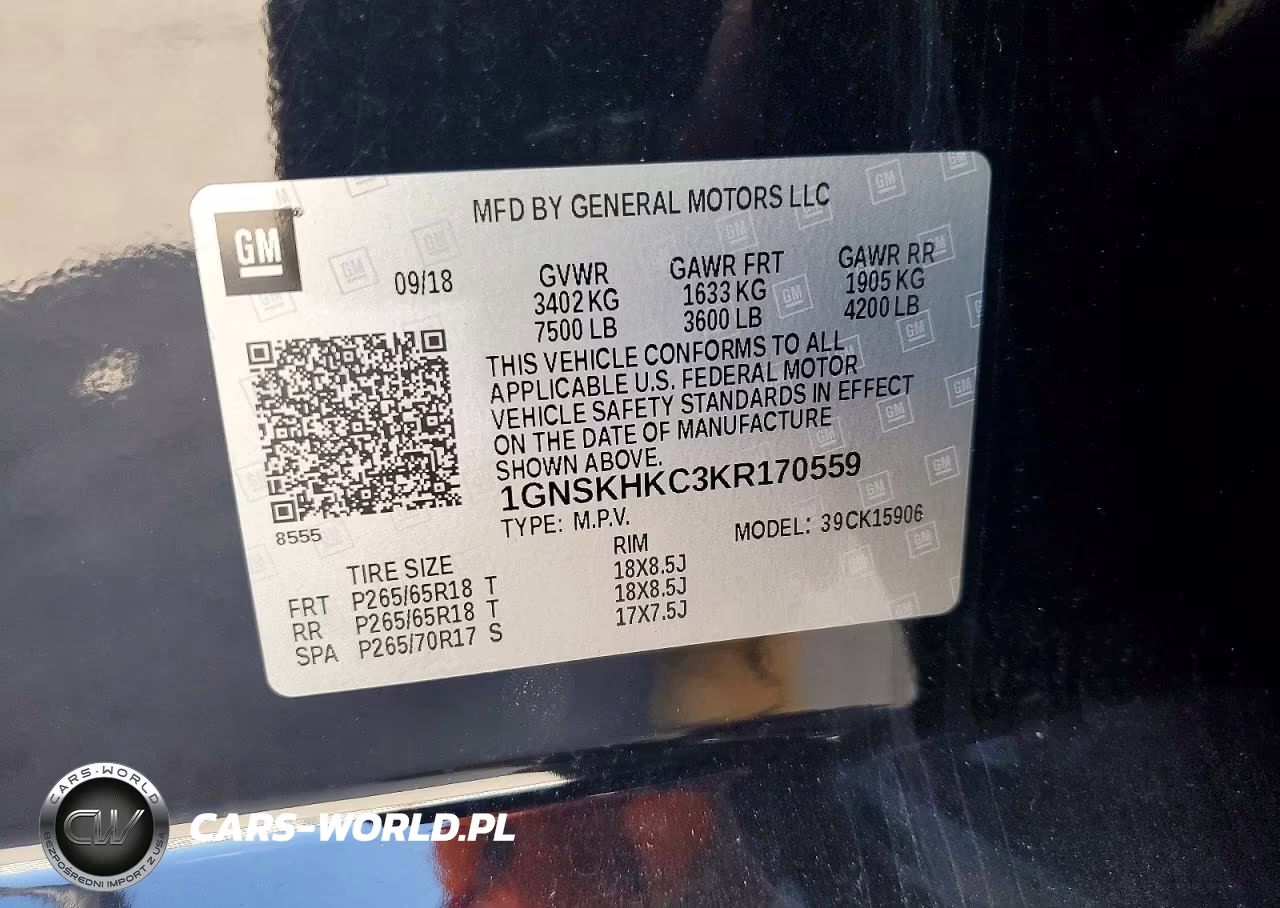 2019 Chevrolet Suburban Lt VIN:1GNSKHKC3KR170559 - 13