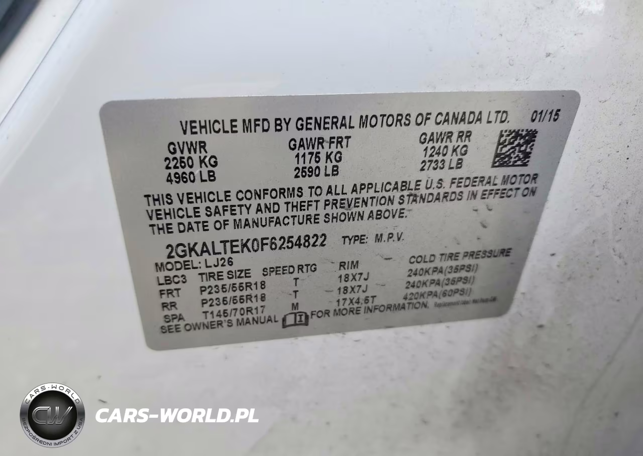 2015 GMC Terrain Slt VIN:2GKALTEK0F6254822 - 13