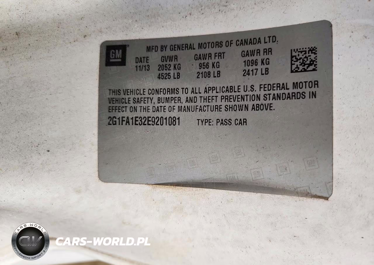 2014 Chevrolet Camaro Ls VIN:2G1FA1E32E9201081 - 12