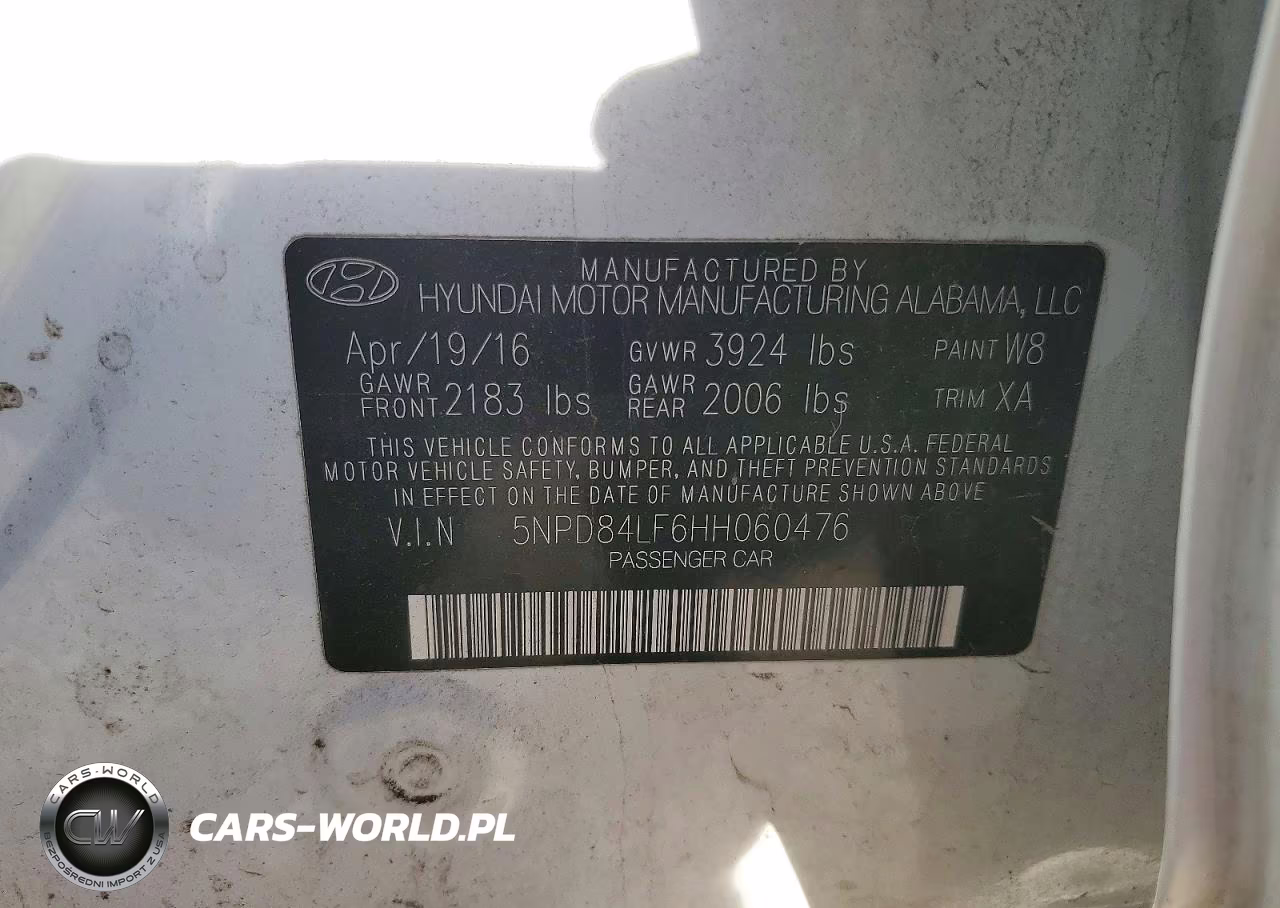 2017 Hyundai Elantra Se VIN:5NPD84LF6HH060476 - 12