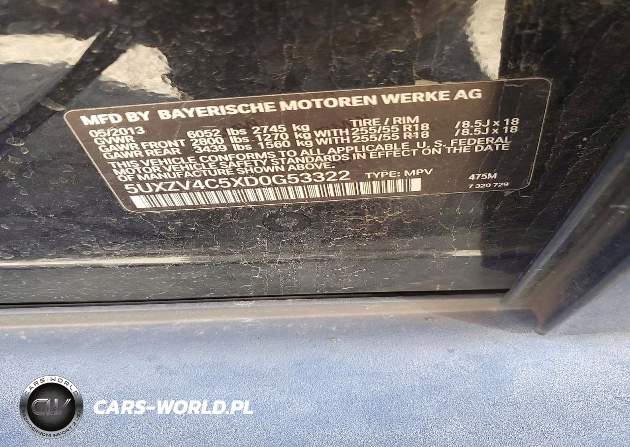 2013 BMW X5 xDrive35I VIN:5UXZV4C5XD0G53322 - 13