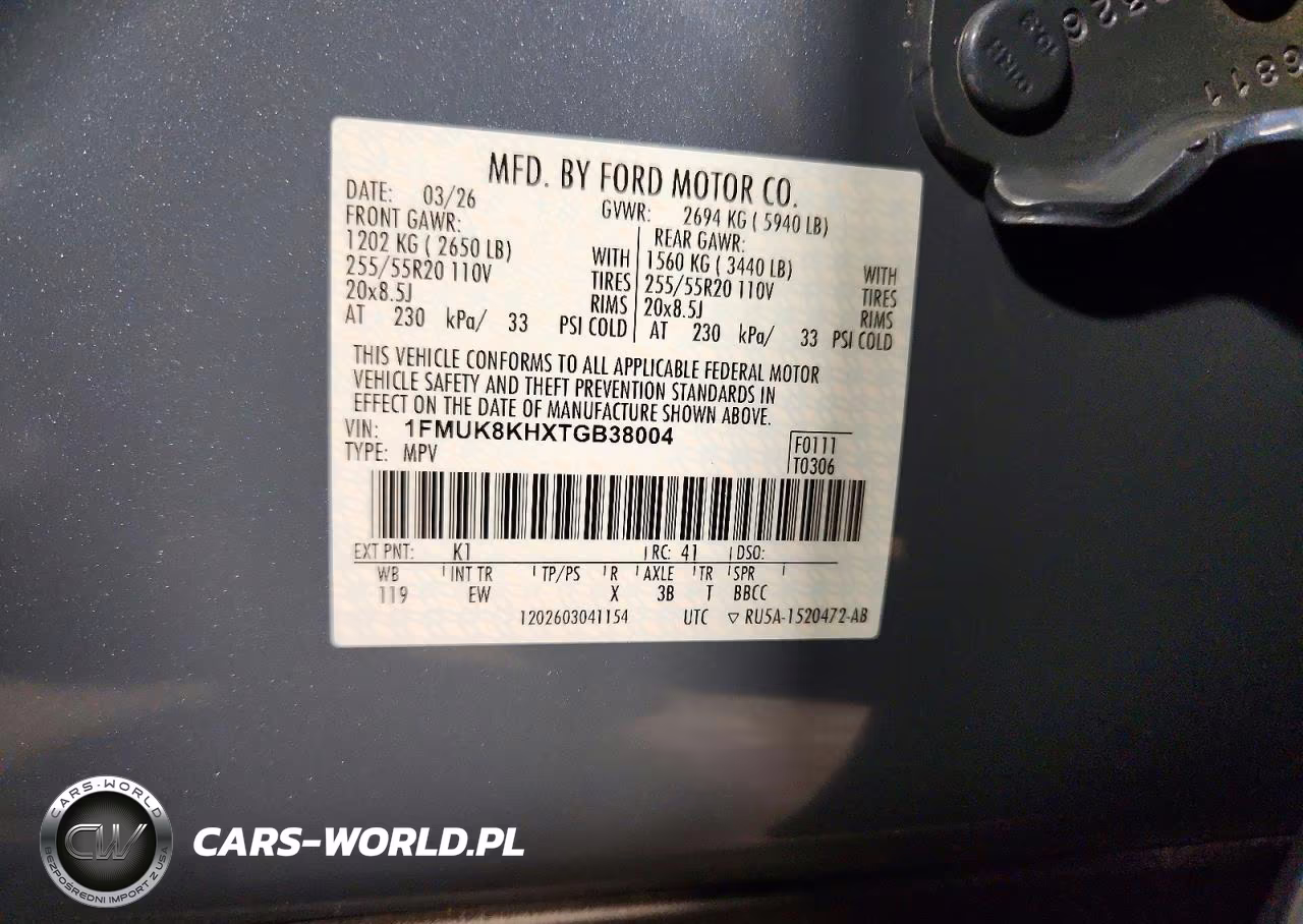 2026 Ford Explorer St-Line VIN:1FMUK8KHXTGB38004 - 14