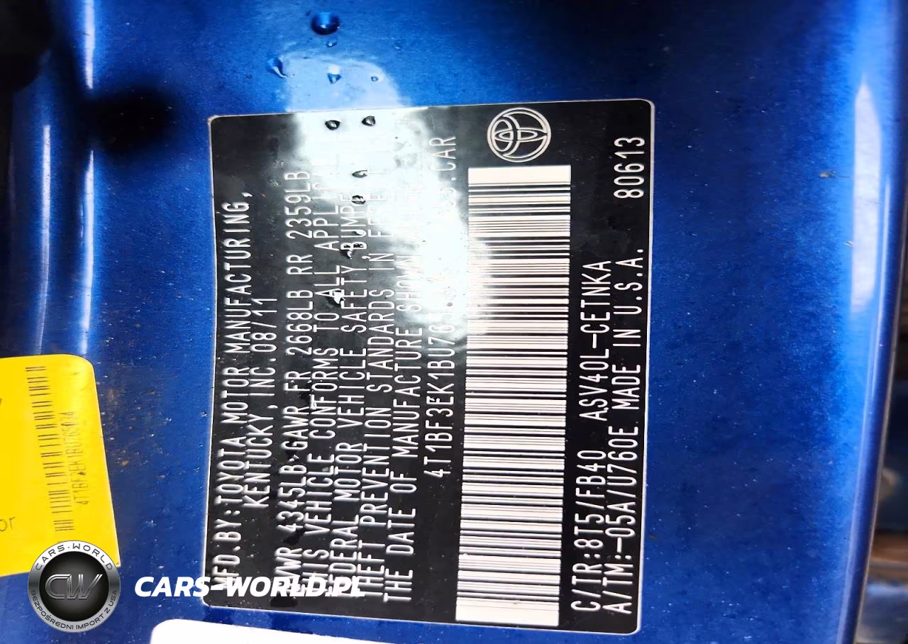 2011 Toyota Camry Le VIN:4T1BF3EK1BU765034 - 12