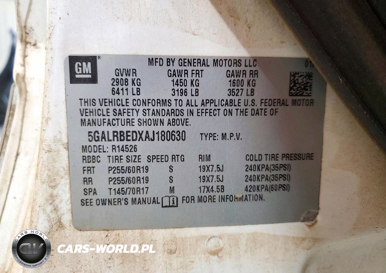 2010 Buick Enclave Cxl VIN:5GALRBEDXAJ180630 - 12