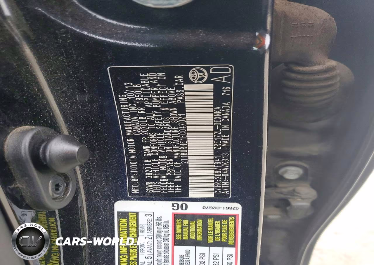 2014 Toyota Corolla Le VIN:2T1BURHE1EC047021 - 12