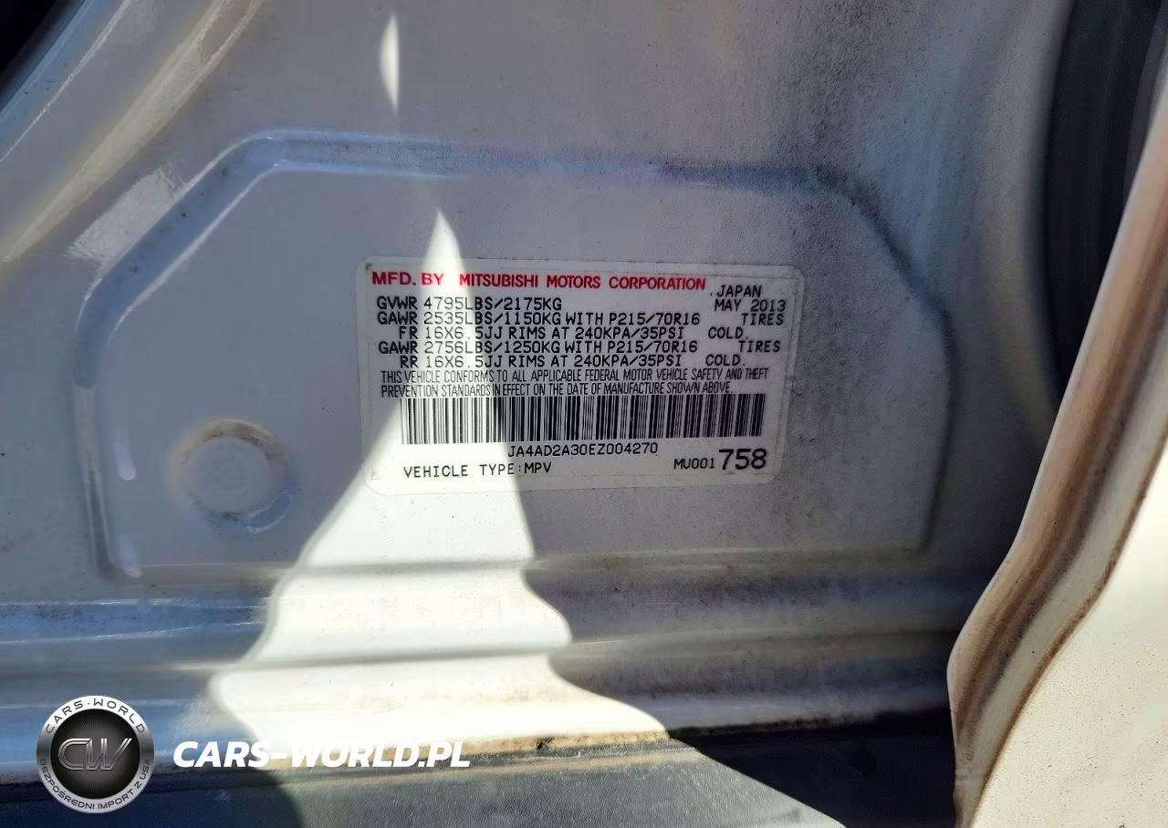 2014 Mitsubishi Outlander VIN:JA4AD2A30EZ004270 - 13