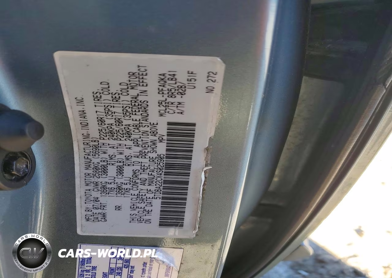 2004 Toyota Sienna Xle Limited 7 Passenger VIN:5TDBA22CX4S025905 - 13