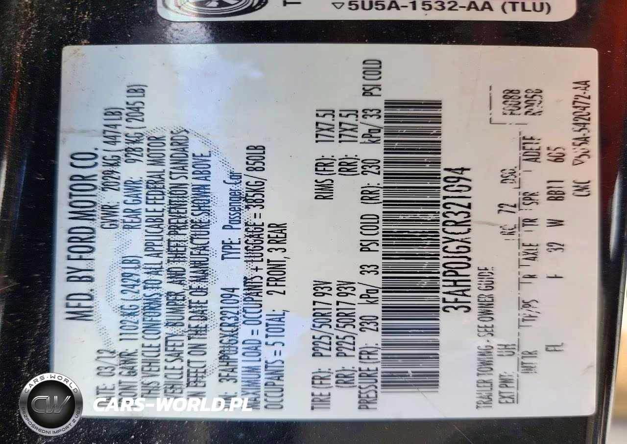 2012 Ford Fusion Sel VIN:3FAHP0JGXCR321094 - 12