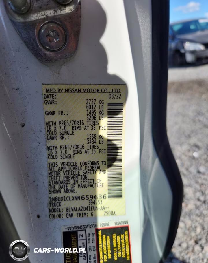 2022 Nissan Frontier S VIN:1N6ED1CLXNN659636 - 12