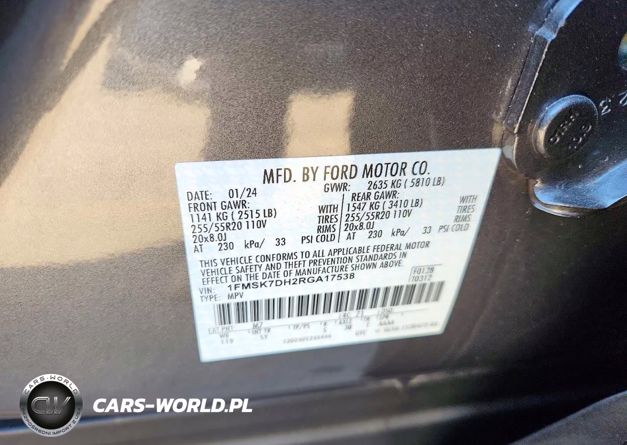 2024 Ford Explorer Xlt VIN:1FMSK7DH2RGA17538 - 13