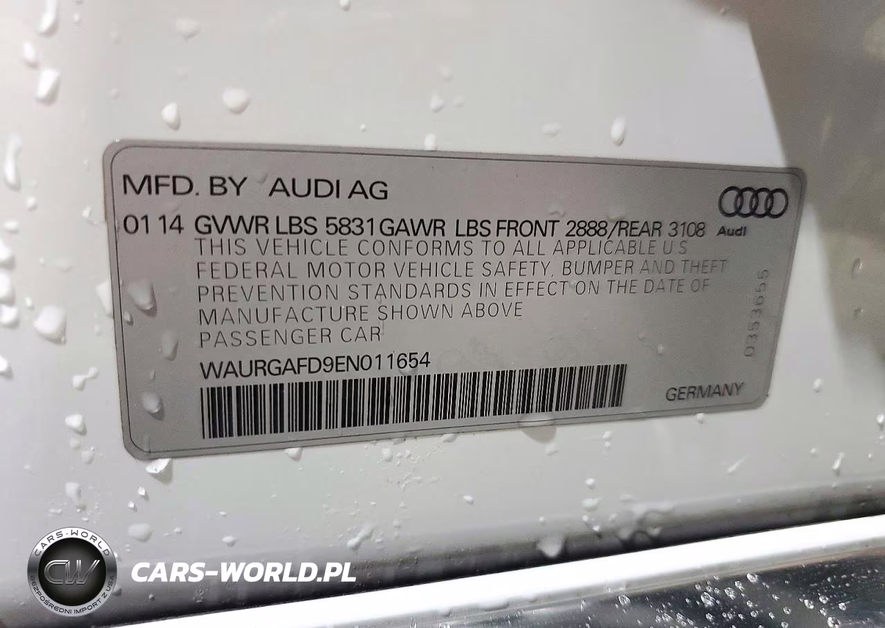 2014 Audi A8 L VIN:WAURGAFD9EN011654 - 12