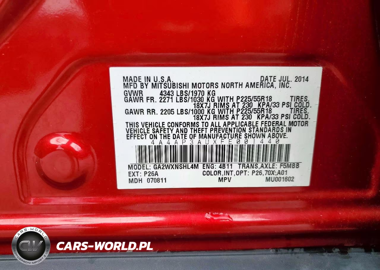 2015 Mitsubishi Outlander Sport Es VIN:4A4AP3AUXFE001440 - 12