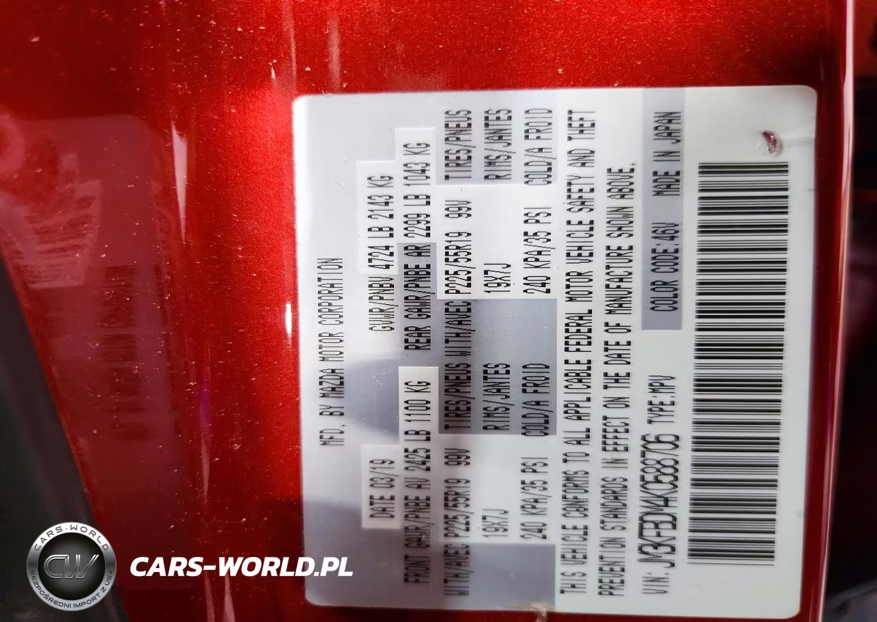 2019 Mazda Cx-5 Grand Touring VIN:JM3KFBDM4K0588706 - 13