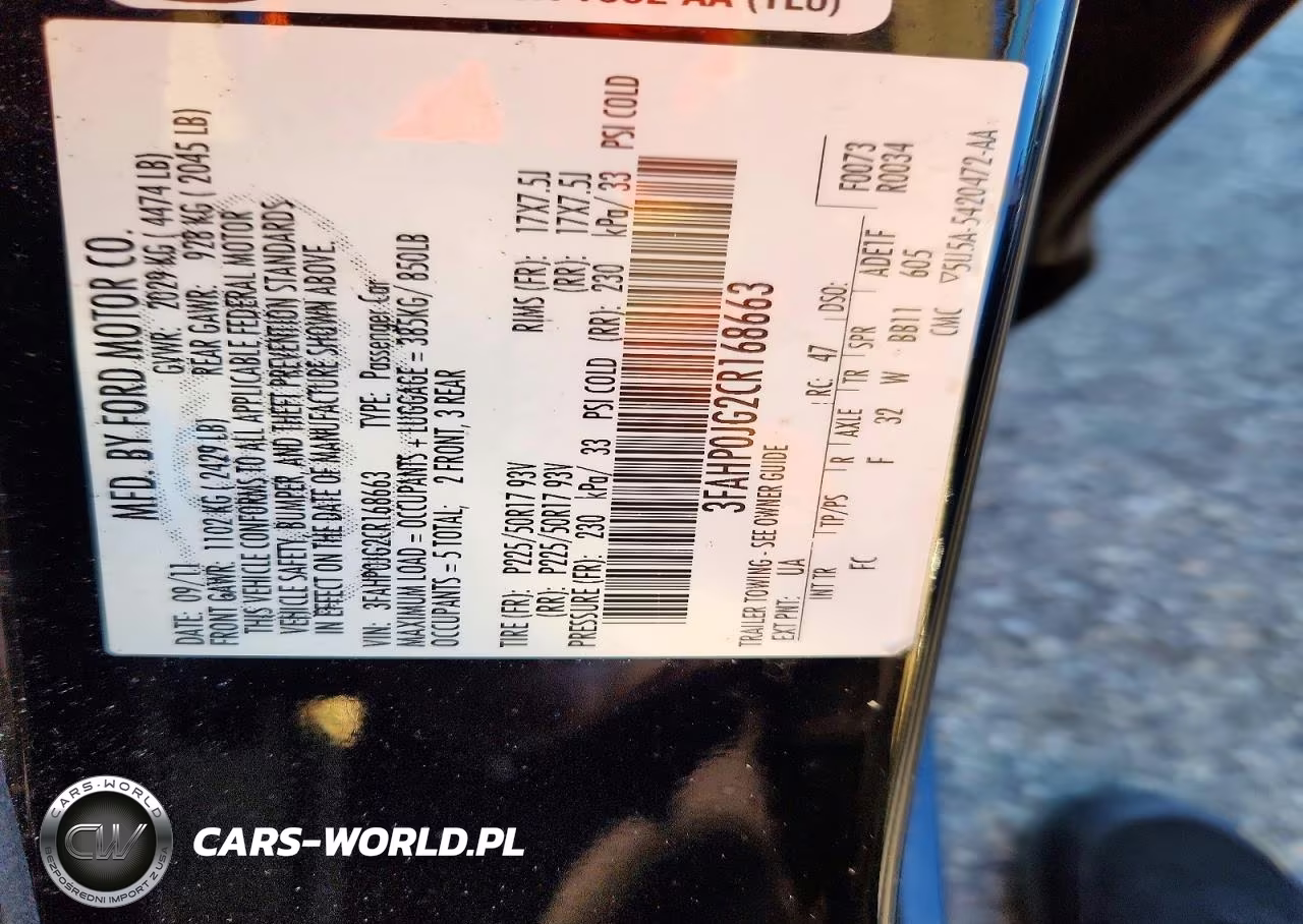 2012 Ford Fusion Sel VIN:3FAHP0JG2CR168663 - 12