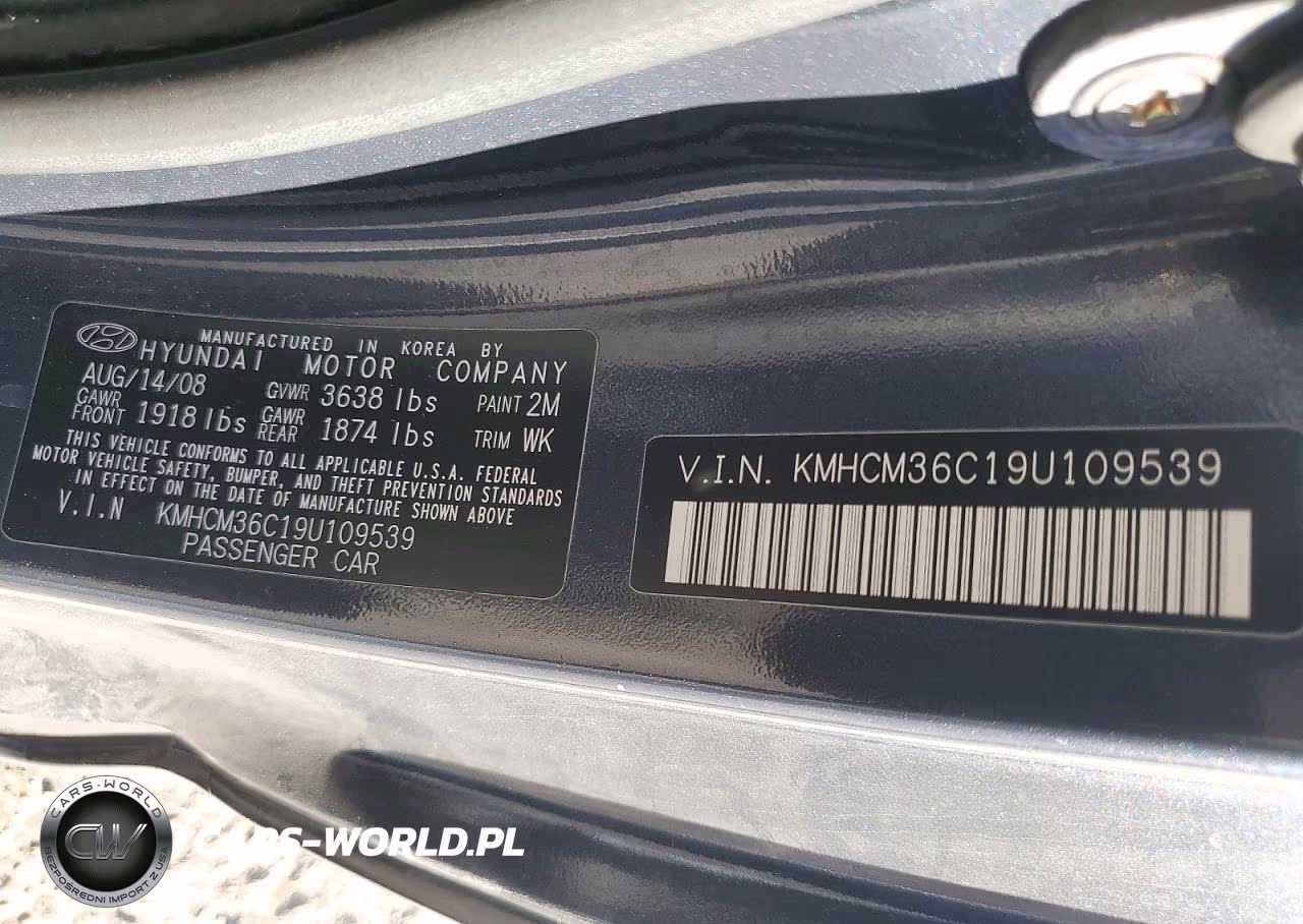 2009 Hyundai Accent Gs VIN:KMHCM36C19U109539 - 12