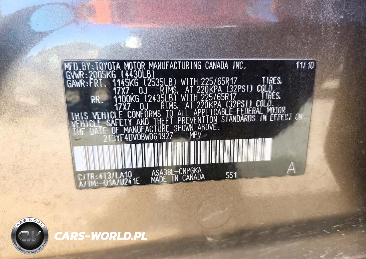 2011 Toyota Rav4 Limited VIN:2T3YF4DV0BW061927 - 13