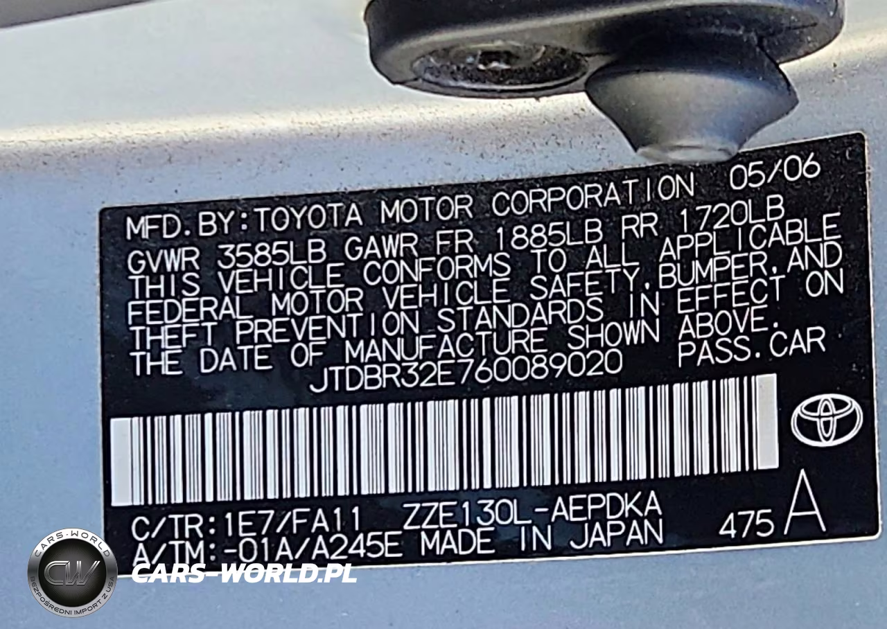 2006 Toyota Corolla Ce VIN:JTDBR32E760089020 - 13
