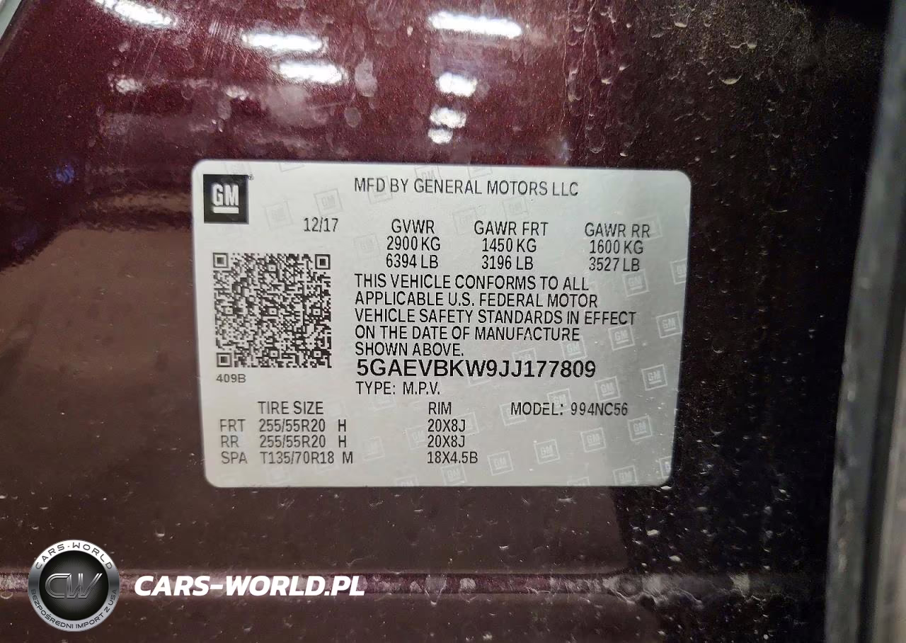 2018 Buick Enclave Premium VIN:5GAEVBKW9JJ177809 - 13