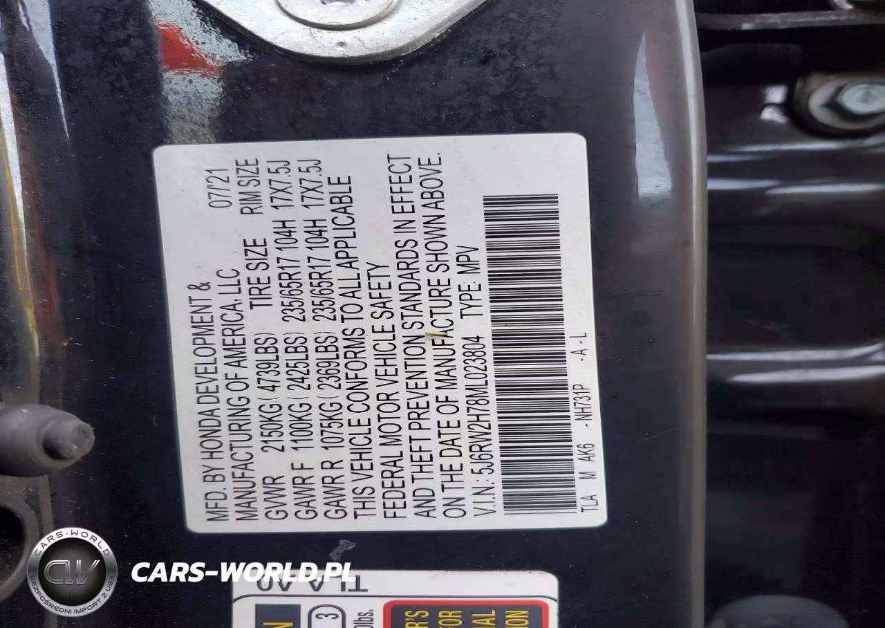 2021 Honda Cr-V Se VIN:5J6RW2H78ML023804 - 13