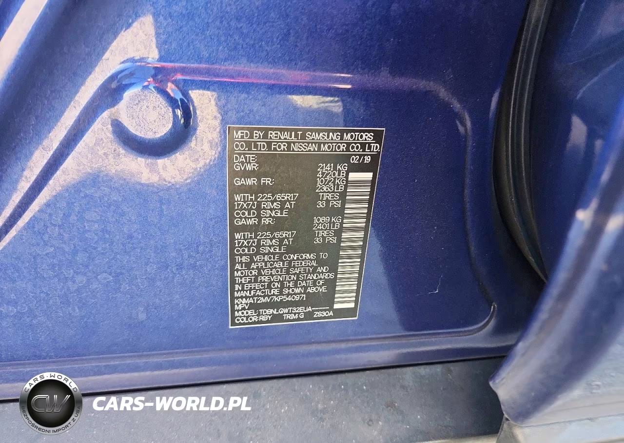 2019 Nissan Rogue Sv VIN:KNMAT2MV7KP540971 - 12