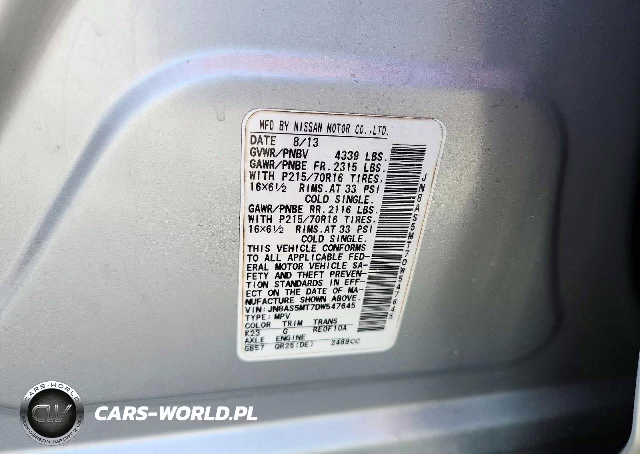 2013 Nissan Rogue S VIN:JN8AS5MT7DW547645 - 13