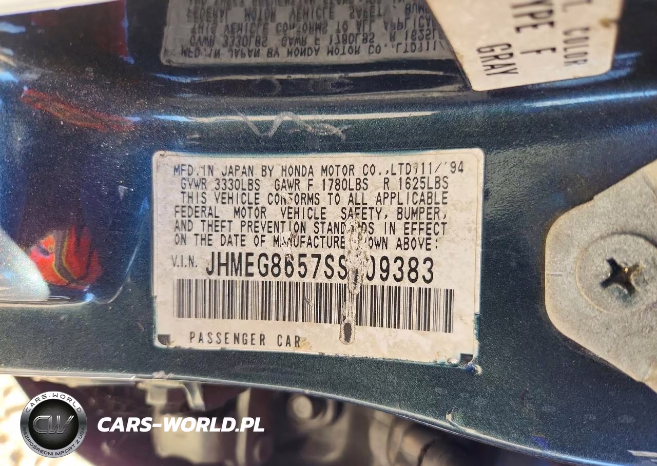 1995 Honda Civic Lx VIN:JHMEG8657SS009383 - 12