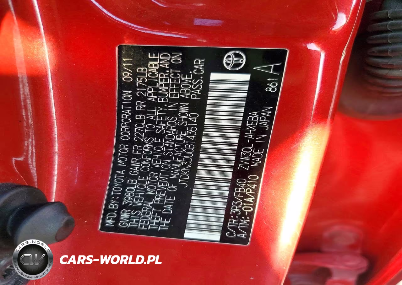 2011 Toyota Prius Two VIN:JTDKN3DU0B1435140 - 12