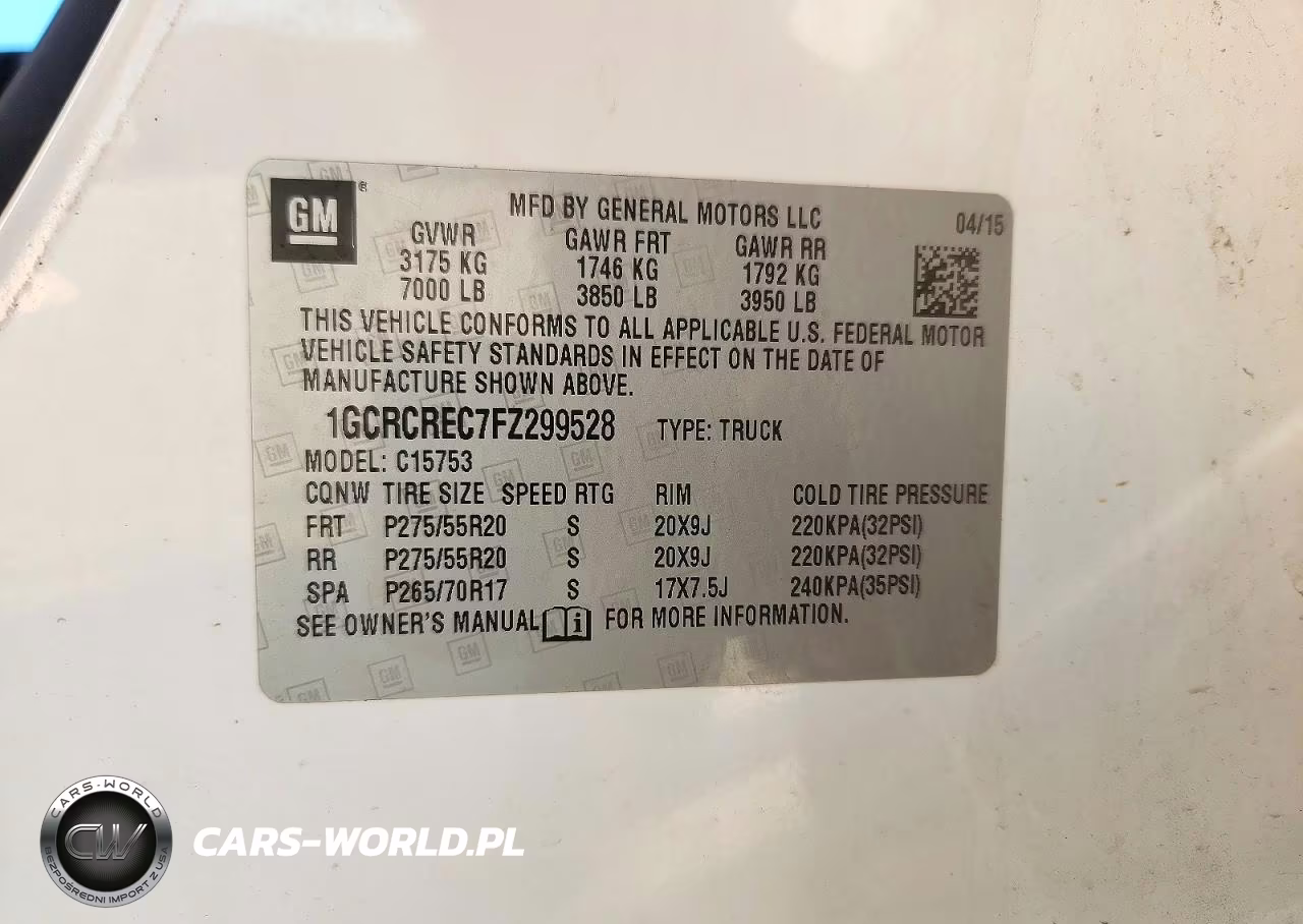 2015 Chevrolet Silverado C1500 Lt VIN:1GCRCREC7FZ299528 - 12
