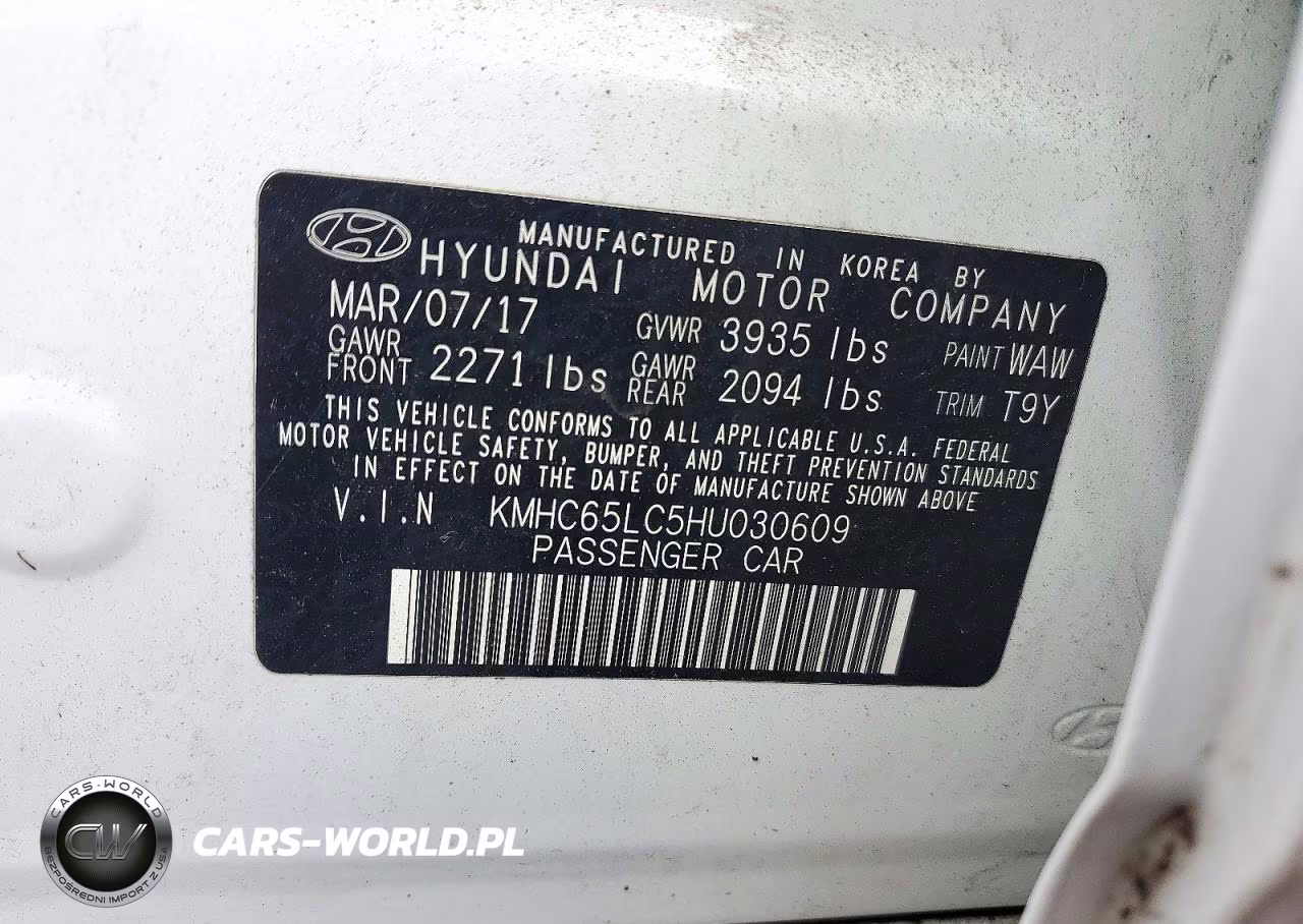 2017 Hyundai Ioniq Blue VIN:KMHC65LC5HU030609 - 12