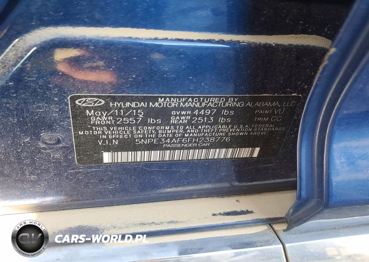 2015 Hyundai Sonata Limited VIN:5NPE34AF6FH238776 - 12