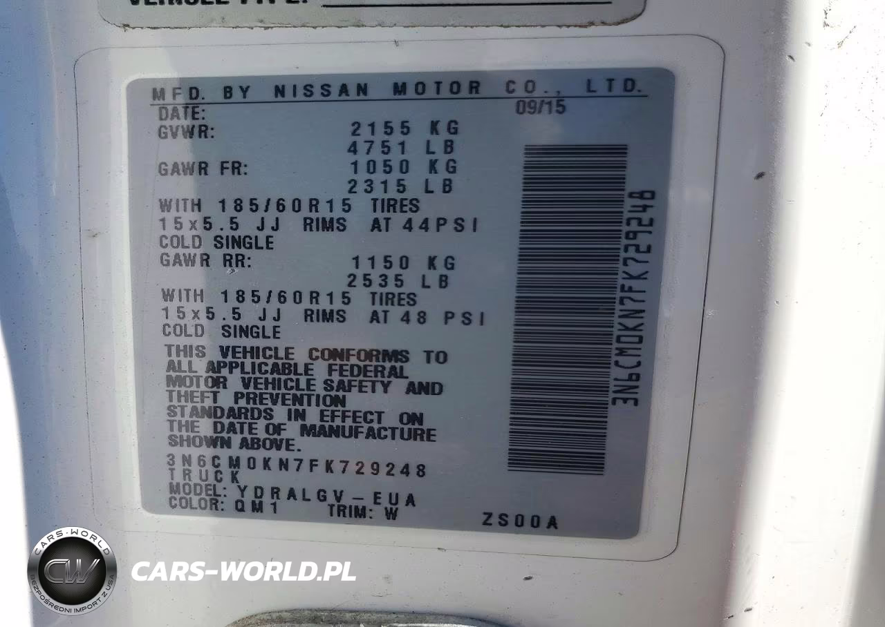 2015 Nissan Nv200 Sv VIN:3N6CM0KN7FK729248 - 13