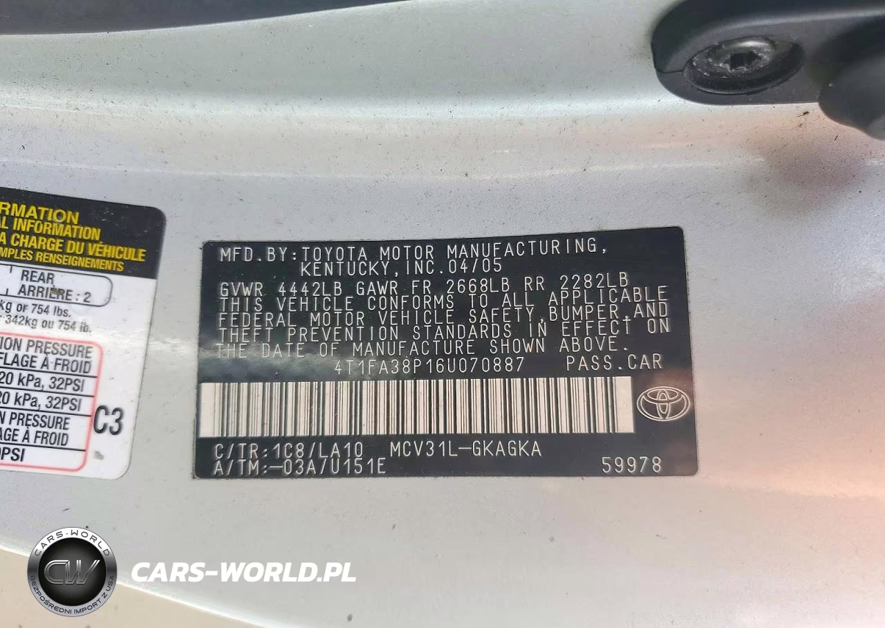 2006 Toyota Camry Solara Se VIN:4T1FA38P16U070887 - 12