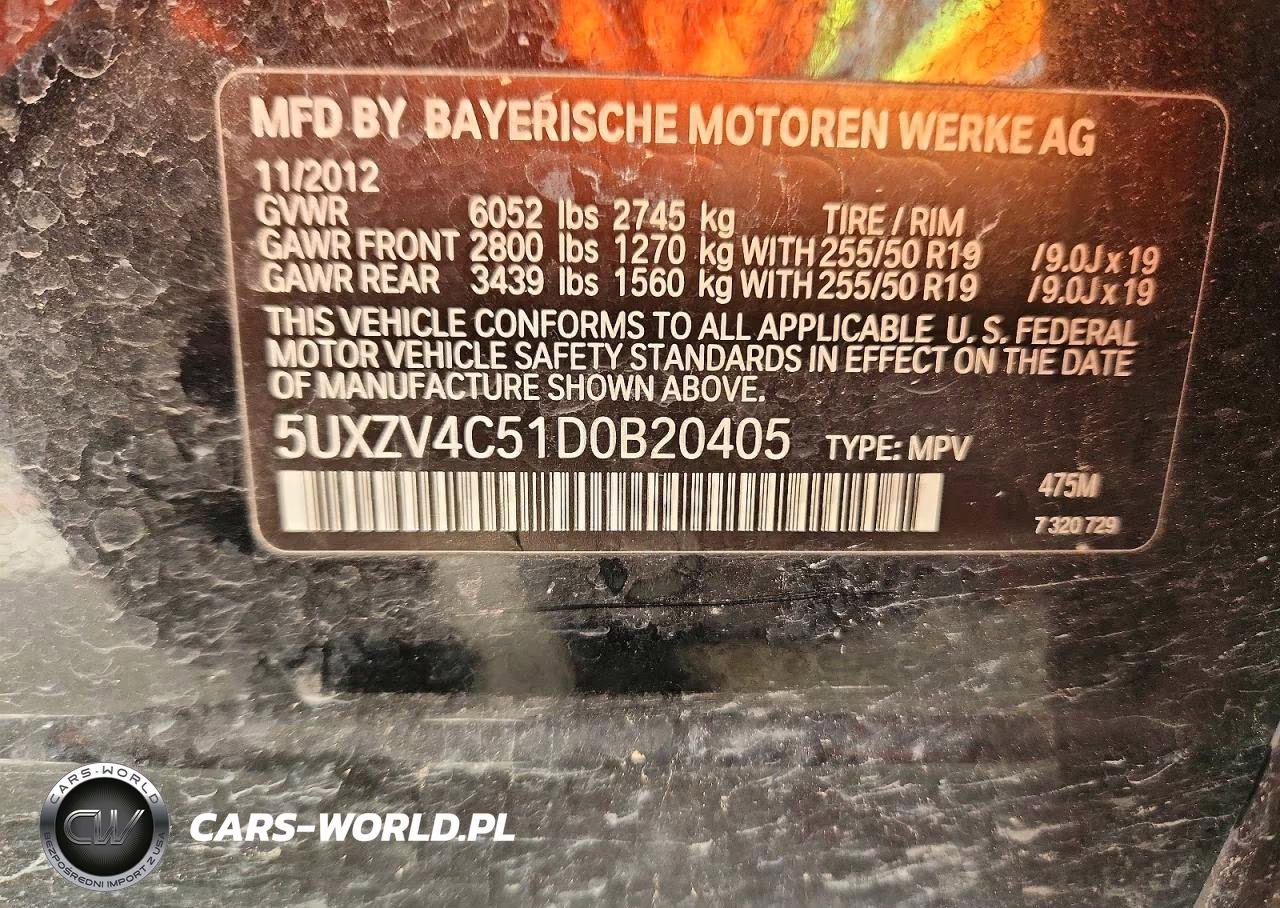 2013 BMW X5 xDrive35I VIN:5UXZV4C51D0B20405 - 13