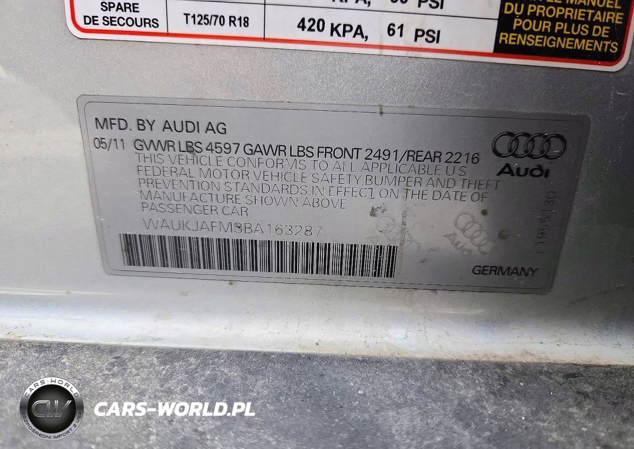 2011 Audi A3 Premium Plus VIN:WAUKJAFM3BA163287 - 12