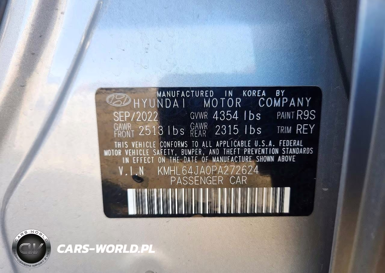 2023 Hyundai Sonata Sel VIN:KMHL64JA0PA272624 - 12